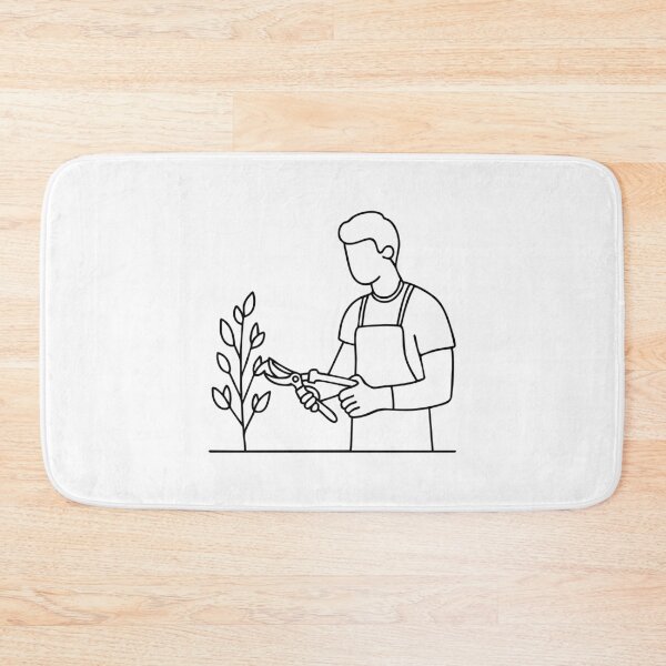 Item preview, A gardener clipping small branches with pruning nippers designed and sold by rasagamastore.