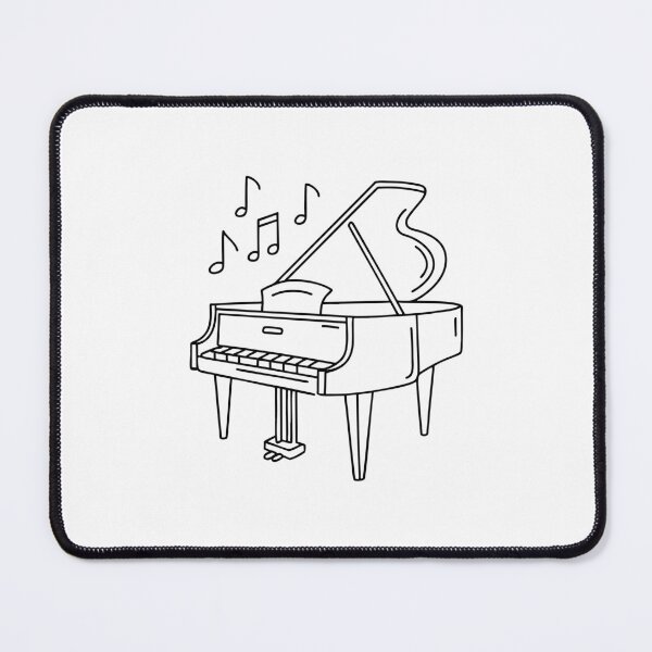 Item preview, A grand piano with a music notes sheet designed and sold by rasagamastore.