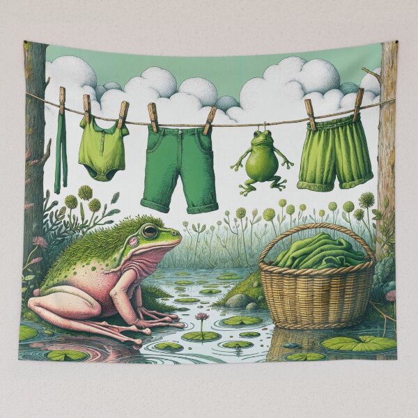 Item preview, The Frog Is Drying the Wash designed and sold by M-Y-A-R-T-.