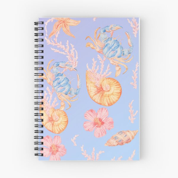 Item preview, Pastel Beach Crabs & Shells Pattern – Coastal Summer Seamless Art designed and sold by weirdfishes123.