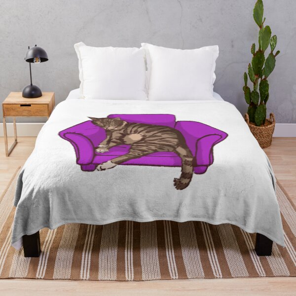 Item preview, A cat in a purple small couch designed and sold by Hessah-HA.