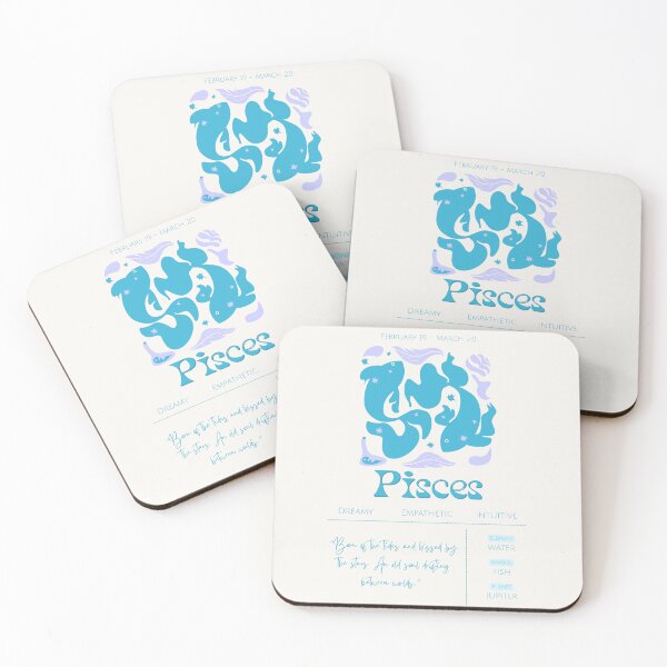 Item preview, Pisces Zodiac Sign Wall Art Astrology Design designed and sold by weird.person.
