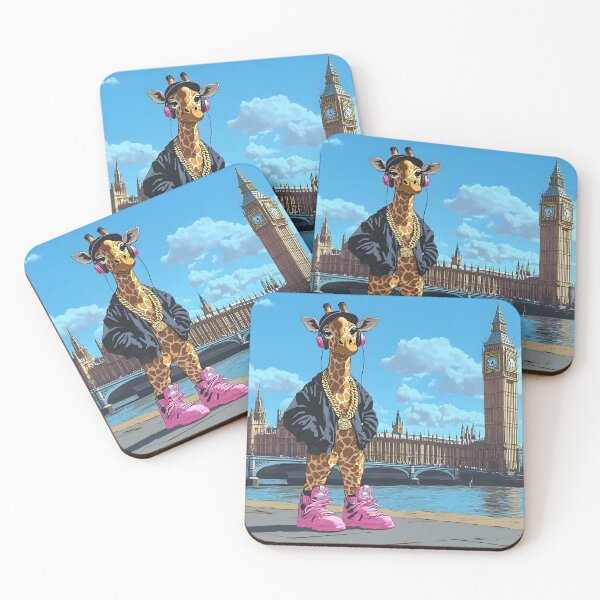Item preview, Trendy Giraffe in Front of Big Ben, London designed and sold by Artessie.
