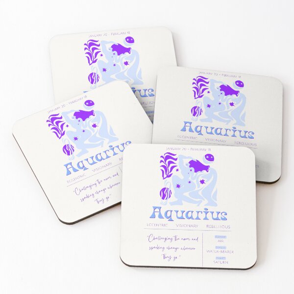 Item preview, Aquarius Zodiac Sign Wall Art Astrology Design designed and sold by weird.person.
