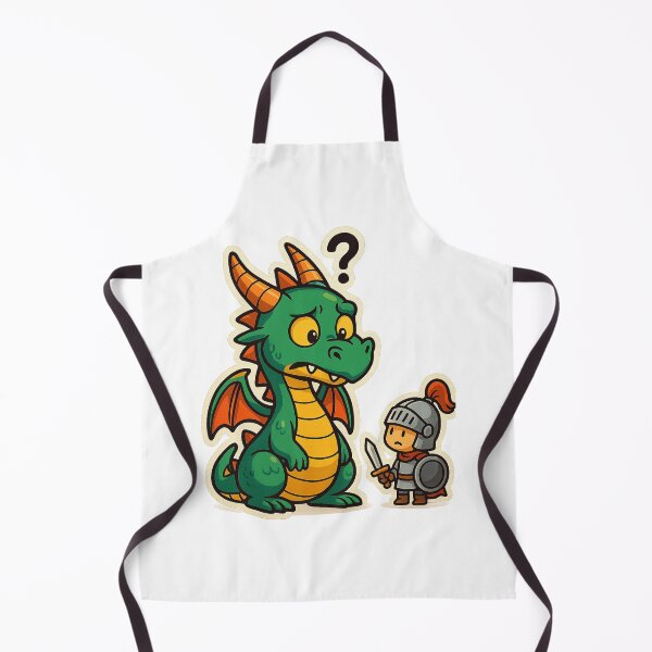 Item preview, „Kicsi lovag és zavart sárkány” „Tiny knight and puzzled dragon” designed and sold by ForgedWyrm.