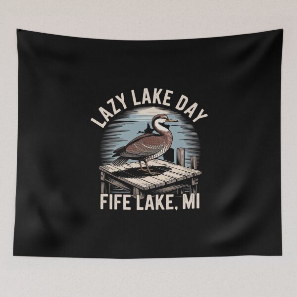 Item preview, Fife Lake Michigan Duck Dock Vintage Design designed and sold by love3617.