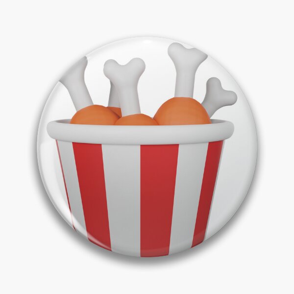 Item preview, Cartoon Chicken Drumsticks in Red and White Bucket designed and sold by varshitha2024.