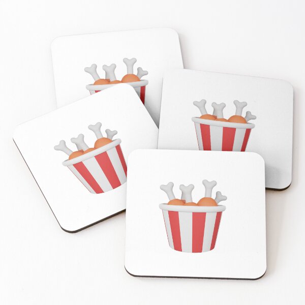 Item preview, Cartoon Chicken Drumsticks in Red and White Bucket designed and sold by varshitha2024.