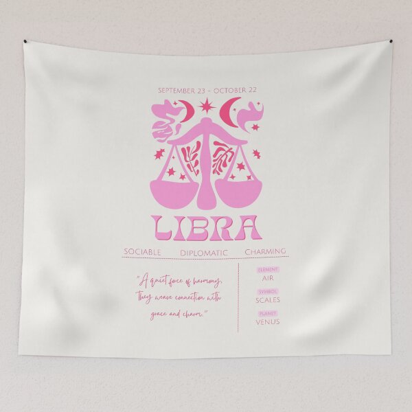 Item preview, Libra Zodiac Sign Wall Art Astrology Design designed and sold by weird.person.