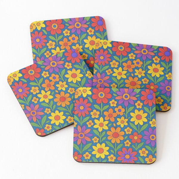 Item preview, Floral shine in retro colors designed and sold by Sigtrix.