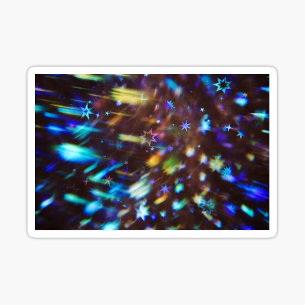Holographic stars photographed through a prism Sticker