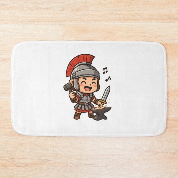 Item preview, „Vidám római kovács, pöröly és kard” „Happy Roman blacksmith with hammer and sword” designed and sold by ForgedWyrm.