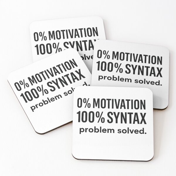 Artikelvorschau, 0 % Motivation, 100 % Syntax – Lustiges minimalistisches Coding-T-Shirt entworfen und verkauft von Shirt404.
