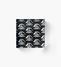Pirates Adventure Mallorca Merchandise Skull Black Pattern Acrylic Block