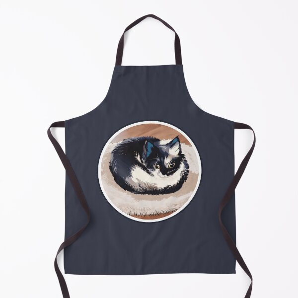 Item preview, Cute Black White Cat Curled up in Bed designed and sold by TackyTime.