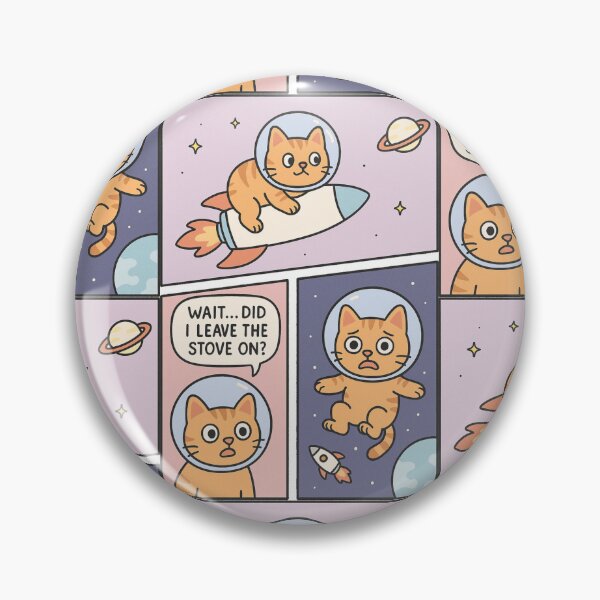Artikelvorschau, Overthinking Cat Comic – Lustiges Weltraumangst-Panel T-Shirt entworfen und verkauft von Restless Mortal.