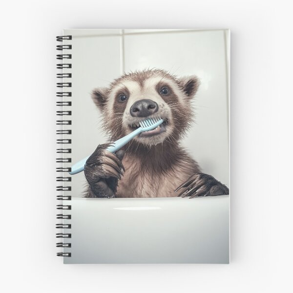 Item preview, Wolverine Brushing Teeth, Funny Bathroom Wall Art designed and sold by CheekyAnimalz.