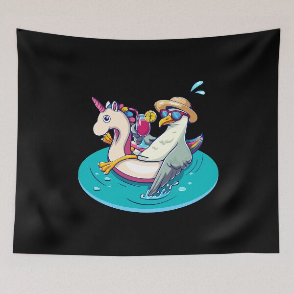 Item preview, Beach Seagull on Pool Float designed and sold by Mariia Berezhna.