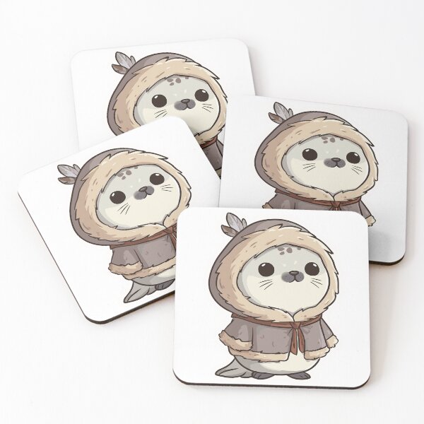 Item preview, Fluffy Harp Seal Pup designed and sold by bapupa.