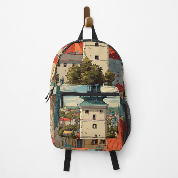 Item preview, Brno Czech Republic Vintage Travel Poster - South Moravian Cityscape designed and sold by TuncGK.