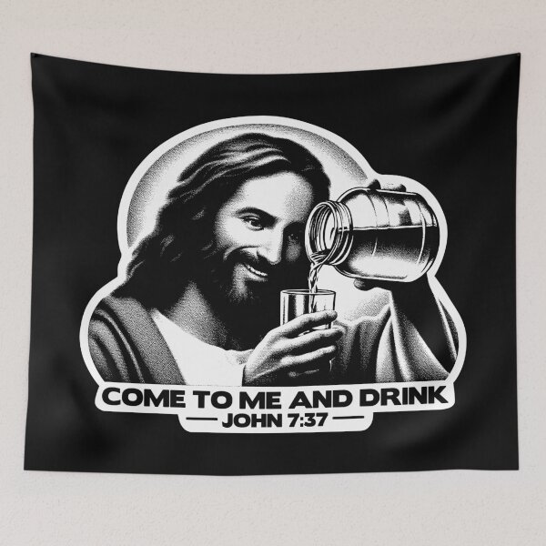 Item preview, John 7:37 Come To Me And Drink designed and sold by plushism.