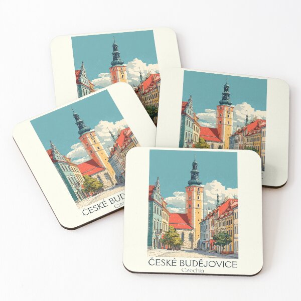 Item preview, České Budějovice Czech Republic Vintage Travel Poster - South Bohemian Charm designed and sold by TuncGK.