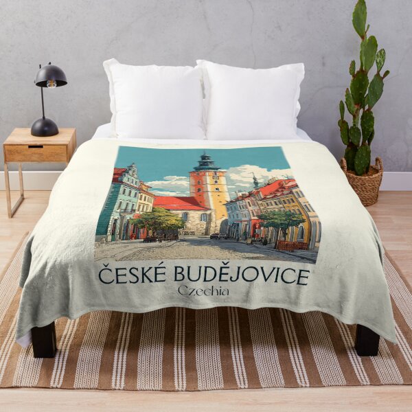 Item preview, České Budějovice Czech Republic Vintage Travel Poster - South Bohemian Charm designed and sold by TuncGK.