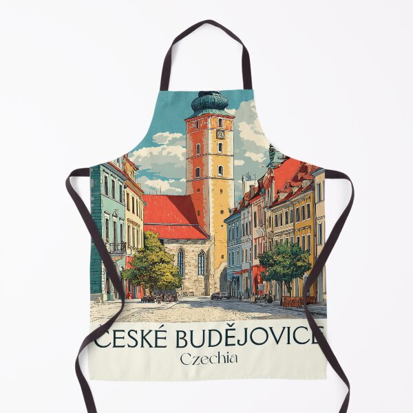 Item preview, České Budějovice Czech Republic Vintage Travel Poster - South Bohemian Charm designed and sold by TuncGK.