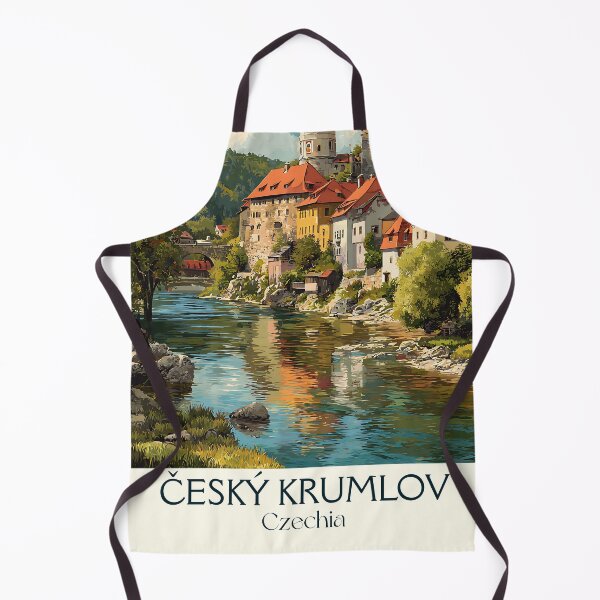 Item preview, Český Krumlov Czech Republic Vintage Travel Poster - UNESCO Medieval Gem designed and sold by TuncGK.