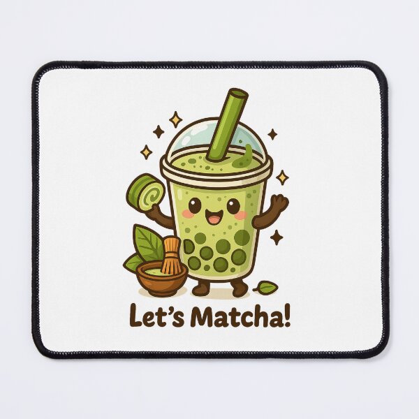 Item preview, Let’s Matcha! Cute Matcha Bubble Tea designed and sold by Bluntdivas.
