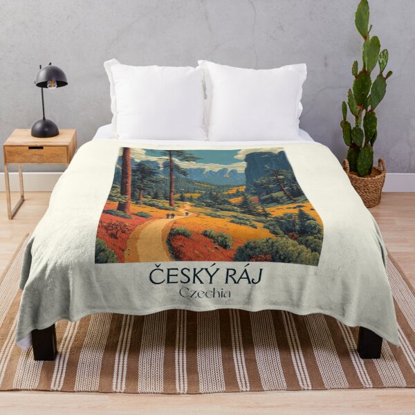 Item preview, Český Ráj Czech Republic Vintage Travel Poster - Bohemian Paradise Nature designed and sold by TuncGK.