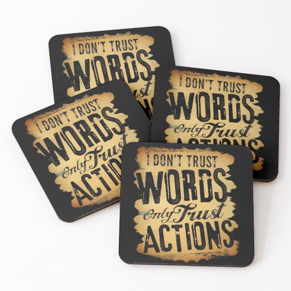 Item preview, I Don't Trust Words Only Trust Actions | Real Talk & Integrity | Motivational Design designed and sold by GRITMOOD.
