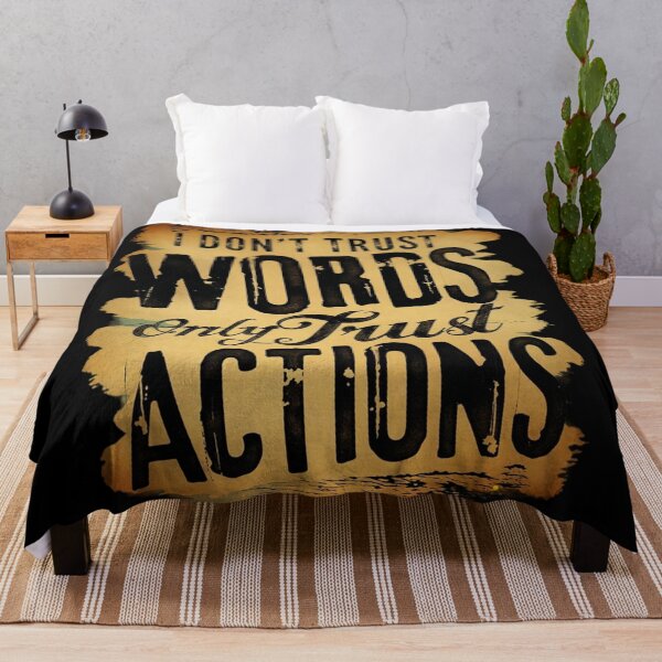 Item preview, I Don't Trust Words Only Trust Actions | Real Talk & Integrity | Motivational Design designed and sold by GRITMOOD.