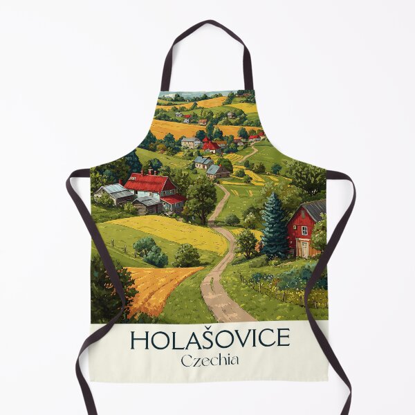Item preview, Holašovice Czech Republic Vintage Travel Poster - UNESCO Folk Baroque Village designed and sold by TuncGK.
