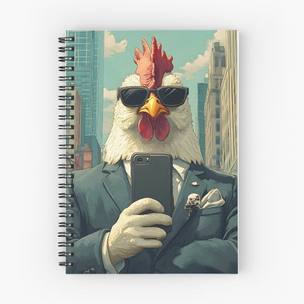 Item preview, Stylish Rooster Businessmen in a Cityscape Setting designed and sold by Artessie.
