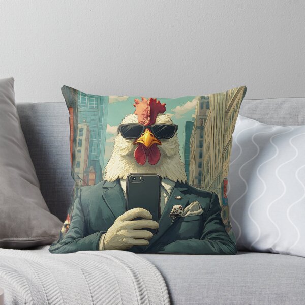 Item preview, Stylish Rooster Businessmen in a Cityscape Setting designed and sold by Artessie.