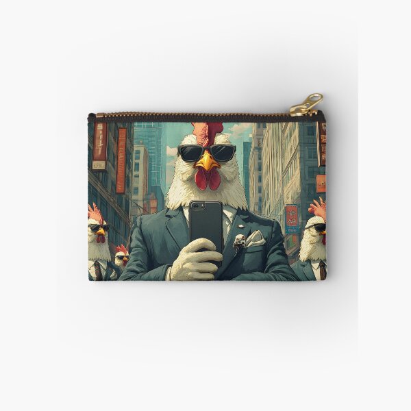 Item preview, Stylish Rooster Businessmen in a Cityscape Setting designed and sold by Artessie.