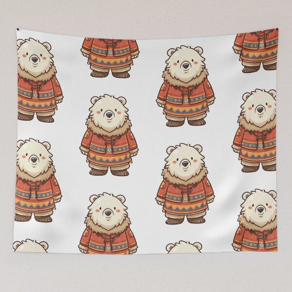 Item preview, Fluffy Polar Bear designed and sold by bapupa.