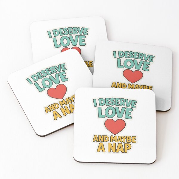 Item preview, I Deserve Love and Maybe a Nap – Whimsical Self-Care Art designed and sold by inkNext.