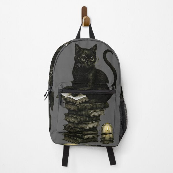 Item preview, Black Cat Reading Books • Cozy Book Lover Illustration designed and sold by Shoot-The-Moon.