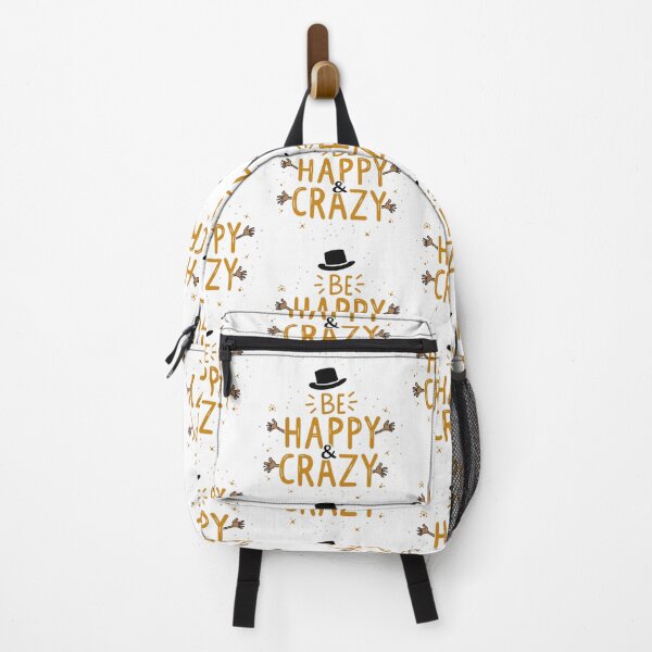 Item preview, Be Happy & Crazy | Positive Vibes & Joyful Quote | Whimsical Design designed and sold by GRITMOOD.