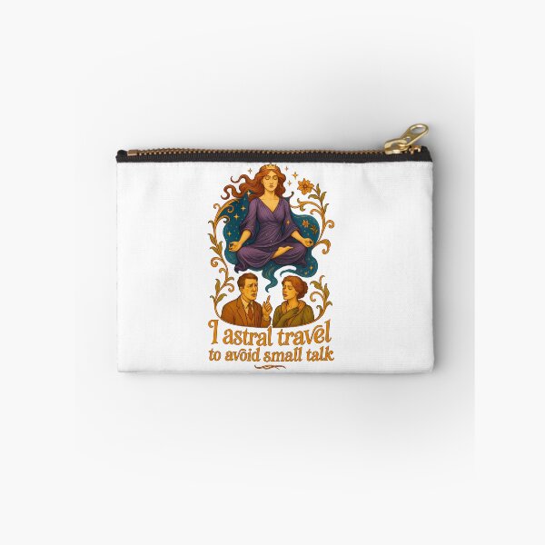 Item preview, I Astral Travel To Avoid Small Talk Art Nouveau T-Shirt | Introvert Spiritual Humor designed and sold by MySpiritTravels.