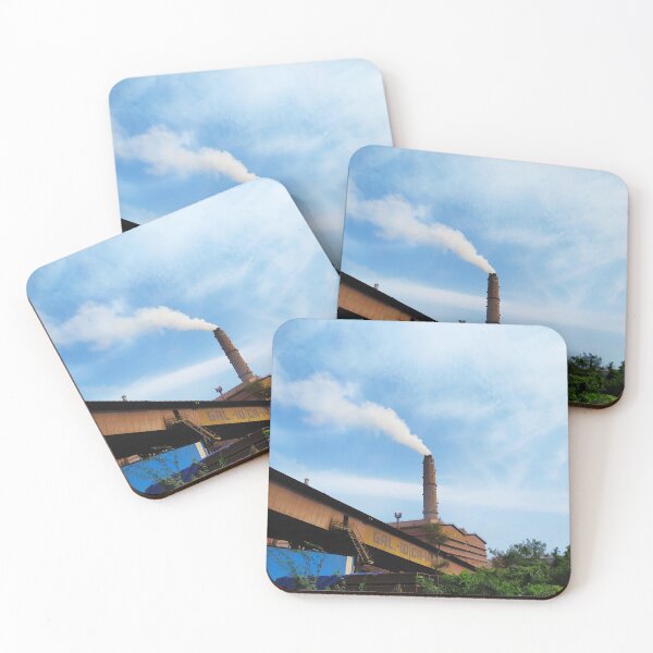 Item preview, Industrial Sky: Smoke Stack Against Blue designed and sold by charan-krovi.