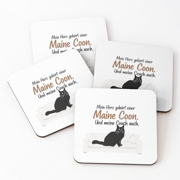 Item preview, Maine Coon cat on couch - My heart belongs to a Maine Coon designed and sold by Happy Heart Studio.