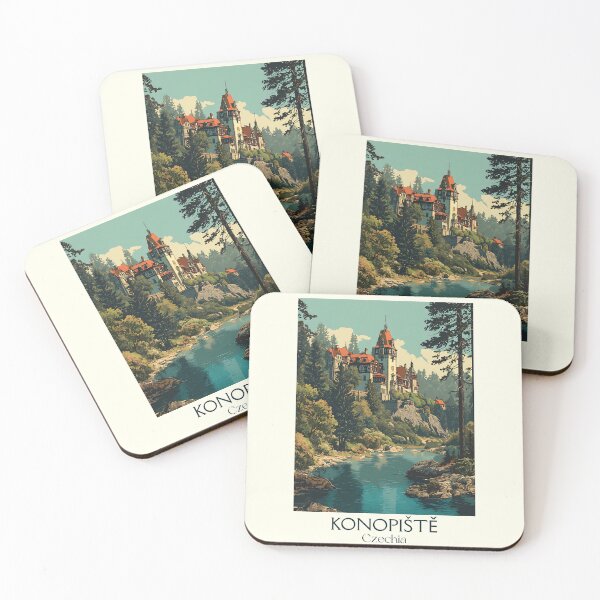 Item preview, Konopiště Czech Republic Vintage Travel Poster - Archduke's Castle Estate designed and sold by TuncGK.