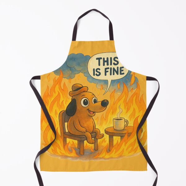 Item preview, This Is Fine Classic Dog — Original Meme Art, Calm Dog in Flames, Iconic Internet Comic, Hot Mess Humor designed and sold by GirlyPopped.