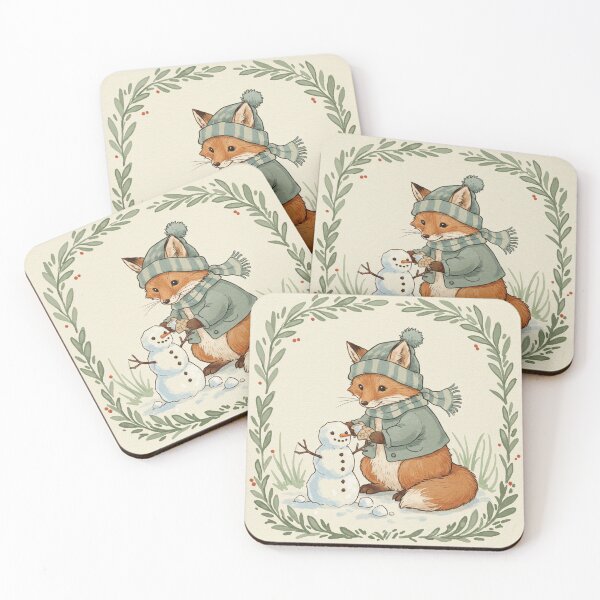 Item preview, Winter Fun with a Little Fox and a Snowman designed and sold by Pasteltone.