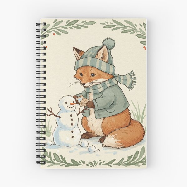 Item preview, Winter Fun with a Little Fox and a Snowman designed and sold by Pasteltone.