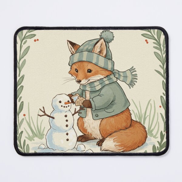 Item preview, Winter Fun with a Little Fox and a Snowman designed and sold by Pasteltone.