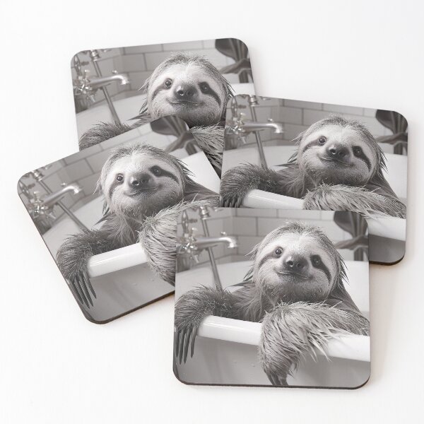 Item preview, Sloth Taking a Bath, Cute Bathroom Decor designed and sold by CheekyAnimalz.